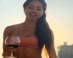 Camille Hyde consuming alcohol